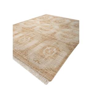 พรมขนสัตว์ถักมือขนาดใหญ่ AKWL-1598 สีเทียมเบจและสีน้ำตาล ลายเรขาคณิต สำหรับตกแต่งห้องนั่งเล่นวัยรุ่น - Product Image 2