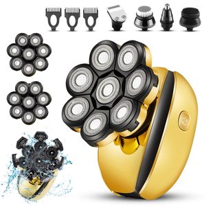 Kit de rasoir électrique rechargeable sans fil pour hommes, rasoir électrique humide/sec, tondeuse nasale fonctionnelle, étanche IPX7, alimentation USB pour hommes chauves - Product Image 5