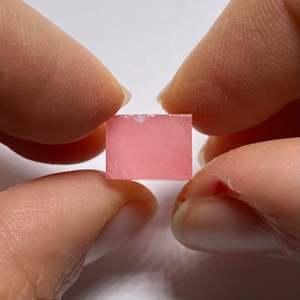 Zafiro Padparadscha Natural Suelto, Corte Esmeralda, 8mm, Gema Rosa Claro - Product Image 4