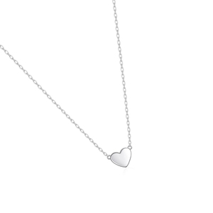 Collier tendance en argent 925 avec pendentif en forme de cœur, chaîne à maillons, pour un usage quotidien, collier de luxe, bijoux minimalistes délicats - Product Image 3