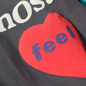 Logo personnalisé 100% coton pull à capuche surdimensionné bouffée impression numérique Streetwear hiver Style fabricants en vrac-teint en plaine - Product Image 4