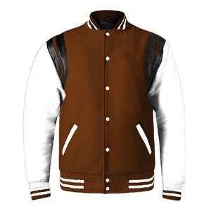 Chaqueta Varsity de Béisbol para Hombre, de Poliéster y Forro Polar, con Logotipo Personalizable, Estilo Vintage Juvenil, Resistente al Viento y Transpirable, Precio al por Mayor - Product Image 1