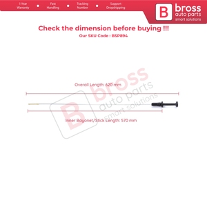 Varilla Medidora de Nivel de Aceite BSP894 de 570 mm para Motor 1.6 Gasolina/GLP NFU NFR 1174.88 - Product Image 5