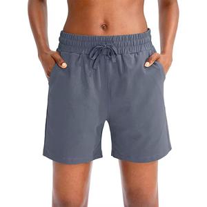 Pantalones cortos de compresión de algodón 100% de alta calidad, cintura elástica informal a la moda con cierre de cintura media, tejido transpirable hecho en Pakistán - Product Image 4