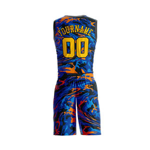 Ensemble de maillots de basket-ball à sublimation les plus vendus, sans manches, jersey personnalisé, 100% polyester respirant et confortable - Product Image 2
