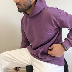 Nuevo estilo High Streetwear Drop Shoulder Hoodie Transpirable de gran tamaño Heavyweight 100% Cotton Quick Dry Drop Shoulder Hoodie - Product Image 3