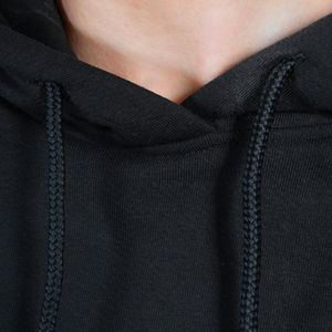 Wholesale Custom Oversized Solid Puff <b>Printed</b> Embroidery Drawstring Knitted Fleece Women's Cropped Hoodies Set 100% Cotton - Product Image 4