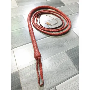 Indiana Jones Bull Whip 6 to 16 Foot 12 Plaits Brown Nylon Para-cord  Bullwhip