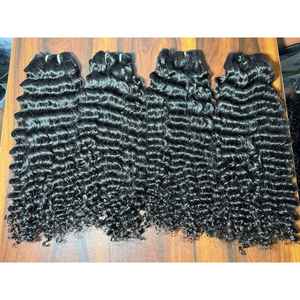 Vente en gros Extensions de cheveux bouclés crépus vague naturelle Perruques Cheveux humains indiens dans sa couleur d'origine pour les femmes noires - Product Image 6