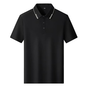 Chemises polo pour hommes Chemise polo décontractée à séchage rapide Col imprimé personnalisé Manches courtes T-shirt respirant Combinaison de travail brodée - Product Image 4