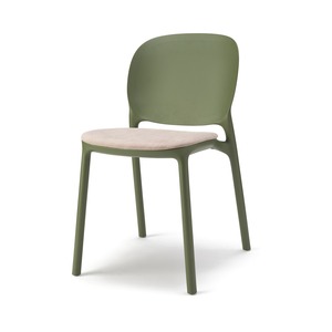 <b>Dining</b> <b>Chair</b> Recycled Polymer Shell with Fixed Upholstered Seat Cushion for Restaurant Cafe Hotel Made in Italy - Product Image 4