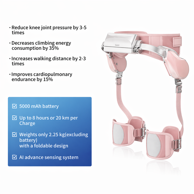 High Performance Carbon Fiber Exoskeleton for Mountain Climbing Hiking & Outdoor Sports Walking Support