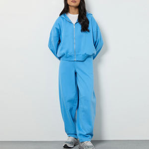 Conjunto Deportivo de Dos Piezas para Mujer, Diseño Urbano, Cálido y Acogedor, de Felpa Suave, de Alta Calidad, Corte Holgado, Perfecto para el Invierno 2026 - Product Image 1