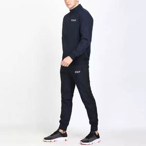 Custom Logo Training Gym 100% Cotton Tracksuits 2 Pieces Sets High Quality Bulk Jogger <b>Men</b> Tracksuit Set - Product Image 2