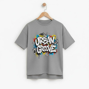 T-shirt pour garçons style punk, coton biologique, col rond, manches courtes, motif animal, 100% jersey, approvisionnement ODM - Product Image 1