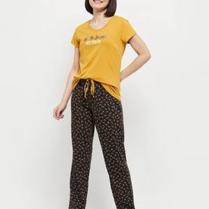 Vestido con estampado Floral de bloque de mano cómodo de algodón 100% para mujer, ropa de dormir de noche suave para primavera otoño verano - Product Image 4