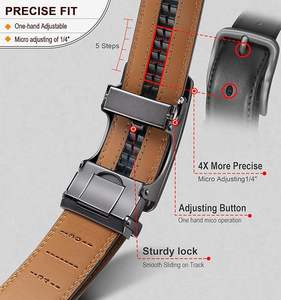 Cinturones de cuero nuevos y elegantes de alta calidad, hebilla de trinquete, cinturones de vestir personalizados OEM para hombres, al por mayor calidad genuina, logotipo personalizado - Product Image 4