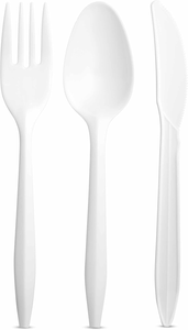 Ensemble de couverts jetables biodégradables, recyclables et écologiques en PHA/PS/PP/Bagasse/PLA, fourchettes, cuillères, couteaux, fête, sans BPA - Product Image 6