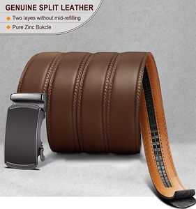 Stylish New Design <b>Ratchet</b> Dress Belts for Men High Quality Genuine Leather Custom Logo Formal Alloy OEM Customized Wholesale - Product Image 2