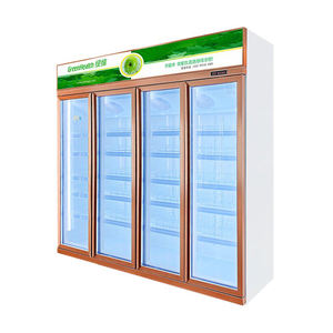 Congélateur vertical à <span class=keywords><strong>3</strong></span> <span class=keywords><strong>portes</strong></span> Vitrine pour boissons froides Présentoir de supermarché Refroidisseur de bière réfrigérateur - Product Image 3