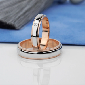 แหวนหมั้นเพชรโมอิสสเตอร์ลิงและสเตนเลสสตีลได้รับการรับรองว่าทันสมัยและหรูหราสำหรับทุกโอกาส - Product Image 4