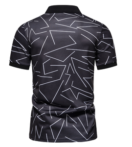 Casual Men's <b>T</b>-<b>Shirt</b> <b>Half</b>-<b>Sleeved</b> for Polo <b>Shirt</b> Lapel Plus Size XL Colored Knitted Fabric Woven Summer Print Customized Options - Product Image 4