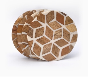 Sous-verre en résine époxy en bois d'acacia naturel de haute qualité - Product Image 2