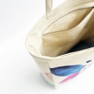 EWB Custom Name <b>Medium</b> Tote <b>Bag</b> Cotton Recycled Daily Wedding Shopping <b>Bags</b> Zipper Closure Hand Length Handle Letter Pattern - Product Image 2