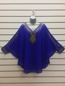 Vestido de mujer Kaftan hecho a mano Kaftan corto Super tela de calidad bordado hecho a mano trabajo caftán tamaño libre ropa de fiesta - Product Image 6