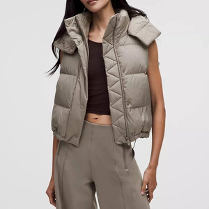 Gilet d'hiver personnalisé avec fermeture éclair, veste matelassée sans manches pour femme, isolée - Product Image 6