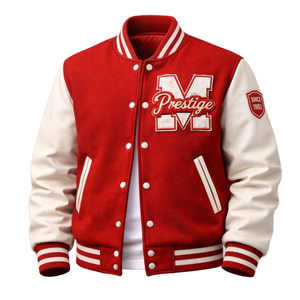 Veste universitaire en laine pour homme de haute qualité, veste de baseball d'hiver à capuche, légère, séchage rapide, respirante, antibactérienne, service OEM personnalisable - Product Image 1