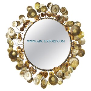 Design merveilleux miroir décoratif mural couleur or vintage très demandé dernier miroir mural le plus vendu pour l'intérieur - Product Image 4