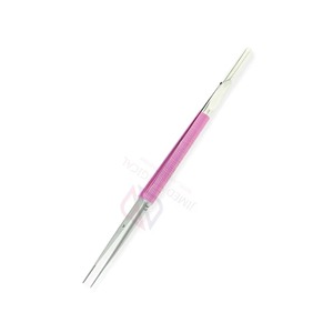 Pince à micro-manipulation droite Debekay, revêtement rose, acier inoxydable, outil de précision pour dissection, style allemand, certifiée CE - Product Image 3