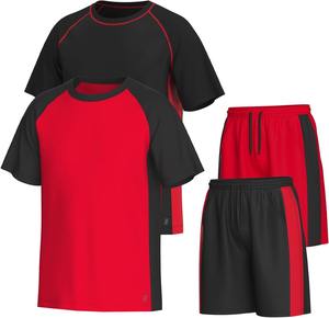 Excelente Conjunto de camiseta y pantalones cortos de moda para hombres, atuendo informal de moda, proveedores elegantes, ODM MOQ ofrecido por fabricantes profesionales - Product Image 3