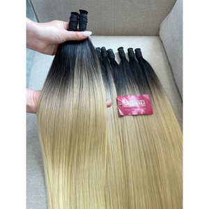 Calidad de Grado Superior Doble dibujado 100% Raw Virgin Vietnamita Cabello humano Cutícula alineada Ombre Cabello natural a granel para extensiones de cabello - Product Image 1