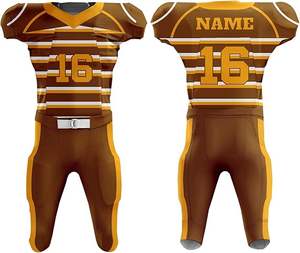 Conjunto de camiseta de fútbol americano de equipo adulto con cuello en V personalizado uniformes de alta calidad con logotipo personalizado e impresión - Product Image 4