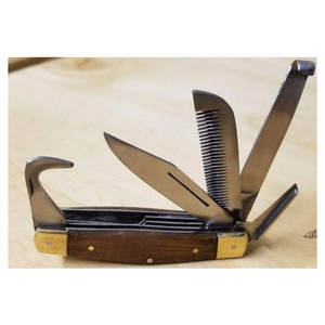 Cuchillo de pezuña más vendido, mango de madera, cuchillo de pezuña de ojo de aseo de caballos de alta calidad, instrumentos veterinarios, cuchillos de garras - Product Image 5