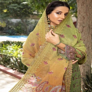 2023 Premium Pakistani Lawn 3 pièces Costumes pour adultes Top de marque brodé par MI Creation pour les filles - Product Image 2