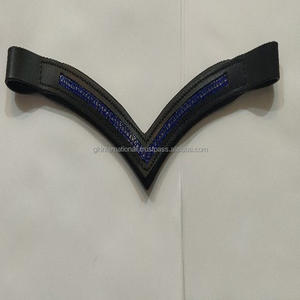 Correa de cuero para cejas, banda de cuero de caballo de calidad estándar, con brillos de cuero genuino en forma de V, banda de lujo para cejas con lazos cosidos - Product Image 4