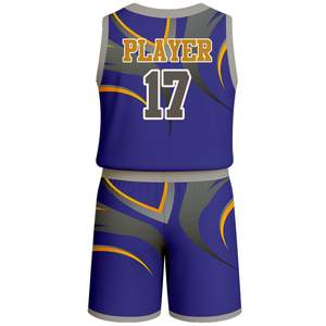 Ensemble d'uniformes de basketball sans manches 100 % polyester de qualité supérieure, personnalisable, séchage rapide, anti-humidité, respirant, pour votre équipe - Product Image 3