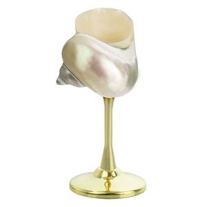 Gorgeous Crystal Sea Shell <b>Wine</b> <b>Glass</b> Handmade Modern Luxury Design Eco-Friendly Sustainable Creates Calming Ocean-Inspired - Product Image 1