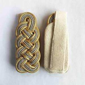 Épaulettes d'uniforme de luxe sur mesure, reproduction allemande de qualité supérieure, brodées à la main, en dentelle, à coudre, avec fermeture auto-agrippante, 100% bouillon, pour uniformes - Product Image 5