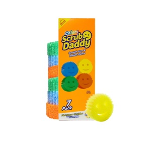 ฟองน้ำทำความสะอาดอเนกประสงค์แบบไม่ทำให้เกิดรอยขีดข่วน Scrub Daddy - ฟองน้ำล้างจานแบบแพ็คใหญ่สำหรับห้องครัว ห้องน้ำ (7 ชิ้น) - Product Image 1