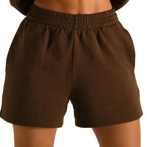 Conjunto Deportivo de Dos Piezas para Mujer, Sudadera de Algodón con Cuello Redondo y Pantalones Cortos de Felpa, Estilo Informal - Product Image 3