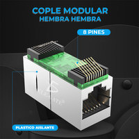 Conectores Ethernet Intellinet Modulares RJ45 UTP Cat5e Hembra a Hembra