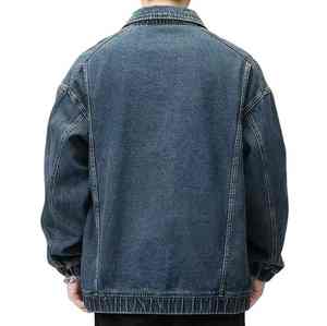 Conjunto elegante de chaqueta vaquera de algodón de alta calidad para hombre con vaquero personalizado transpirable para el invierno OEM ropa informal al por mayor - Product Image 6