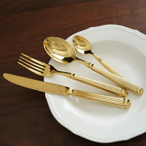 Antique Design Handmade Restaurant Utensils <b>Mirrored</b> Polished Stainless Steel Cutlery Dinnerware Set Latest Flatware Sets - Product Image 4