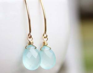 Boucles d'oreilles pendantes vintage en argent sterling plaqué rhodium de haute qualité HARI OM CREATIONS, pierre turquoise 8x10 mm, goutte d'eau, IGI - Product Image 5