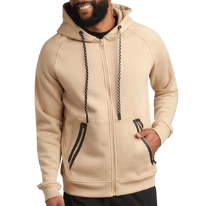 Custom Sporty Design <b>White</b> 100% Cotton <b>Zip</b> Up <b>Hoodie</b> Oversized Solid Color Premium Quality Casual Winter <b>Men's</b> Hoodies - Product Image 5