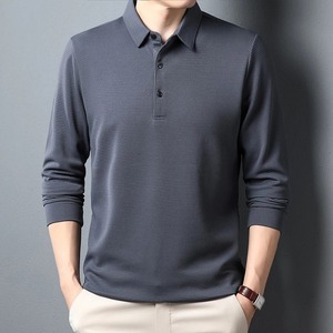 Polo informal de negocios para hombre, camiseta de manga larga, Top cómodo de verano - Product Image 3